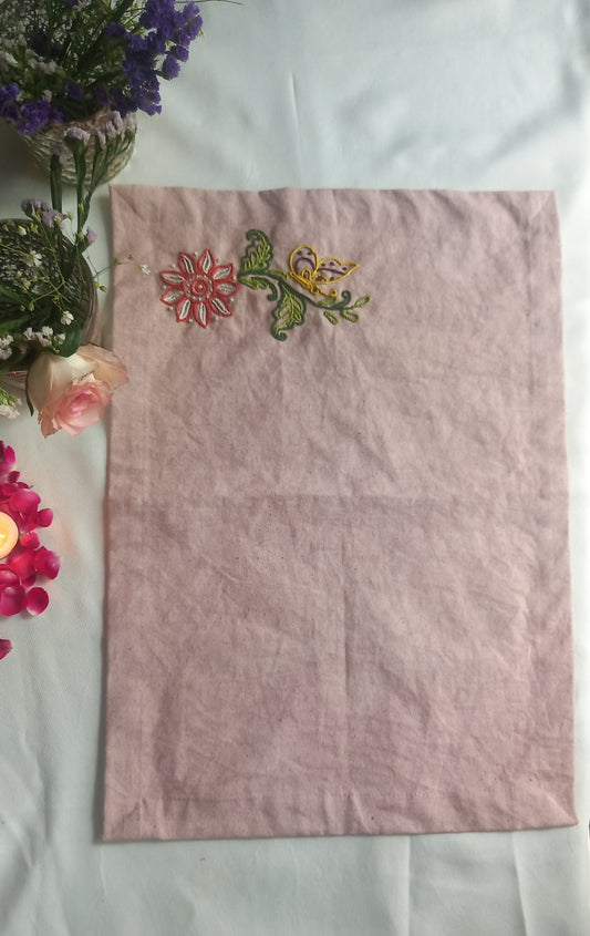 Flower Butterfly-Hand Embroidered Table Mat