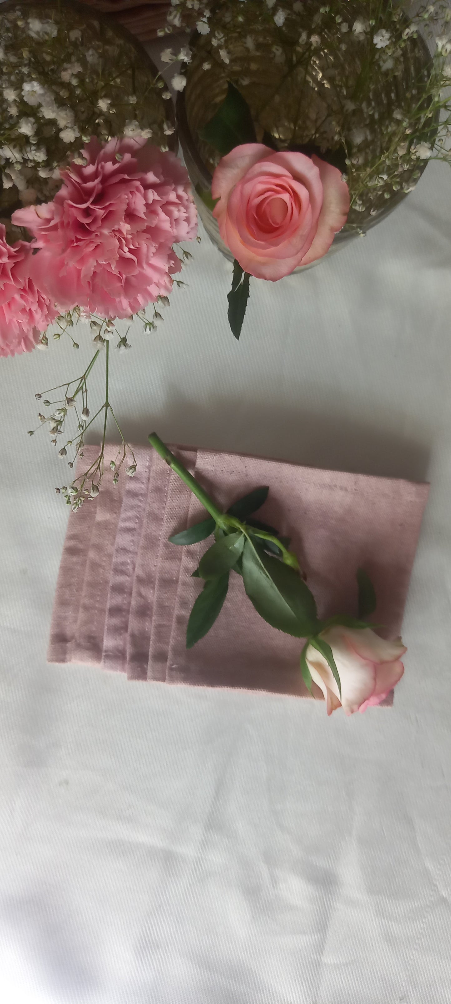 Rose - Set of 6 Hand Embroidered Coasters