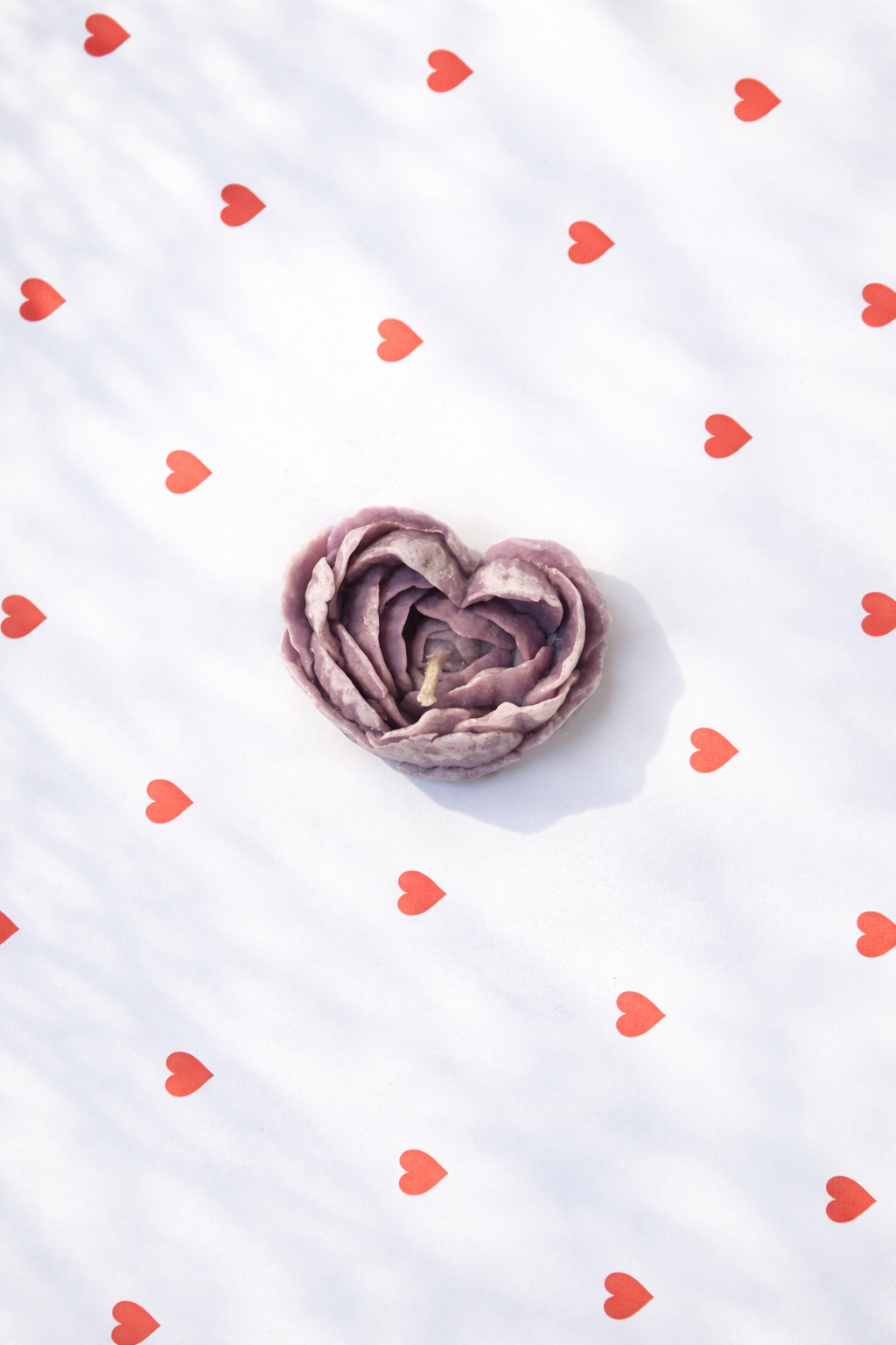 Flower Heart Scented Candle Purple