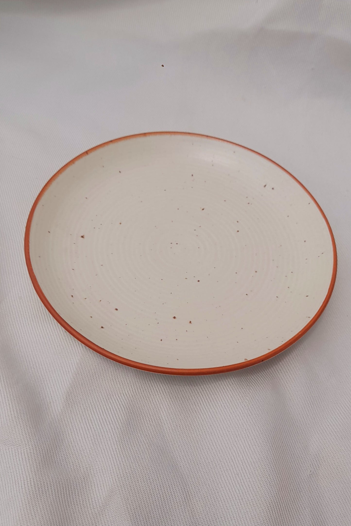 Rust Rimmed Speckled Ceramic Quarter Plate.2
