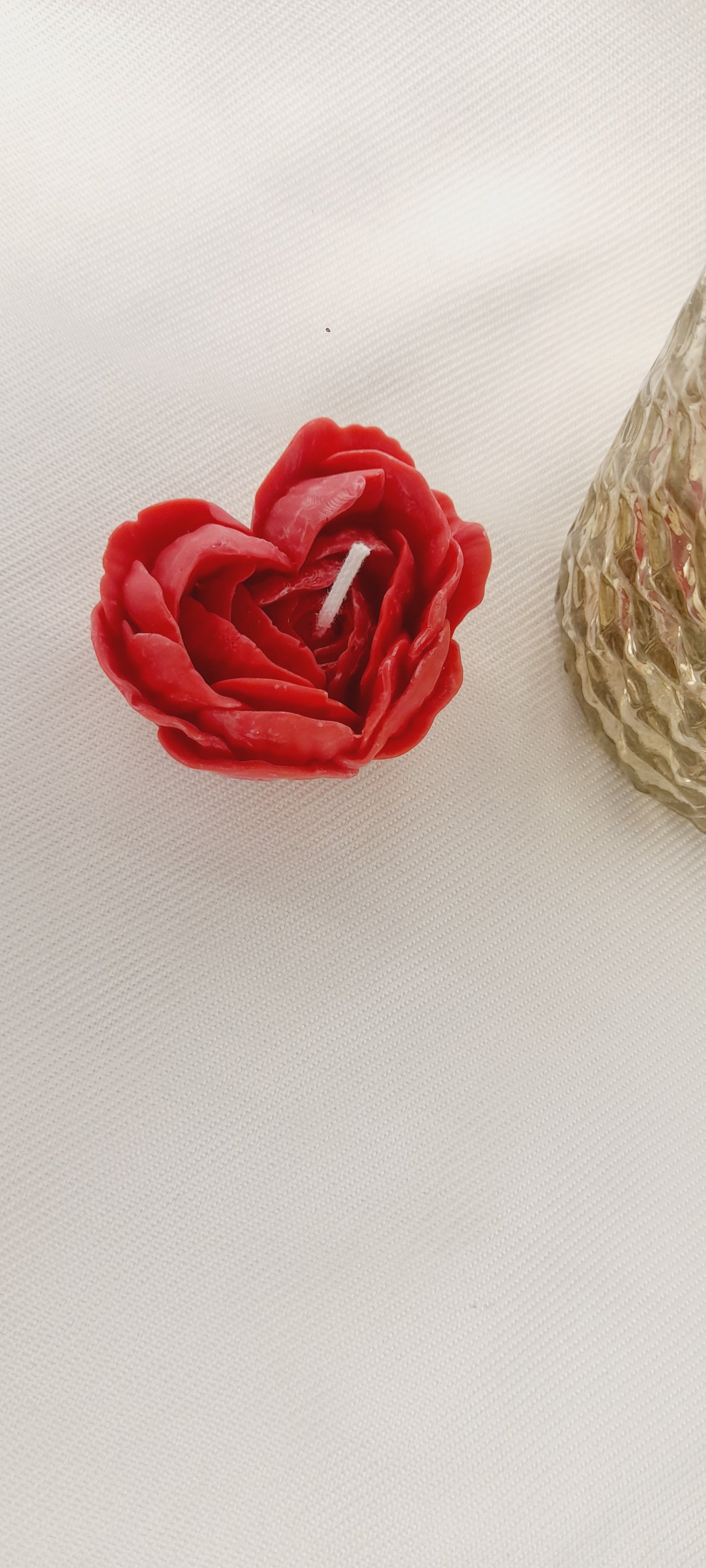 Handmade Red Flower Heart Scented Candle..