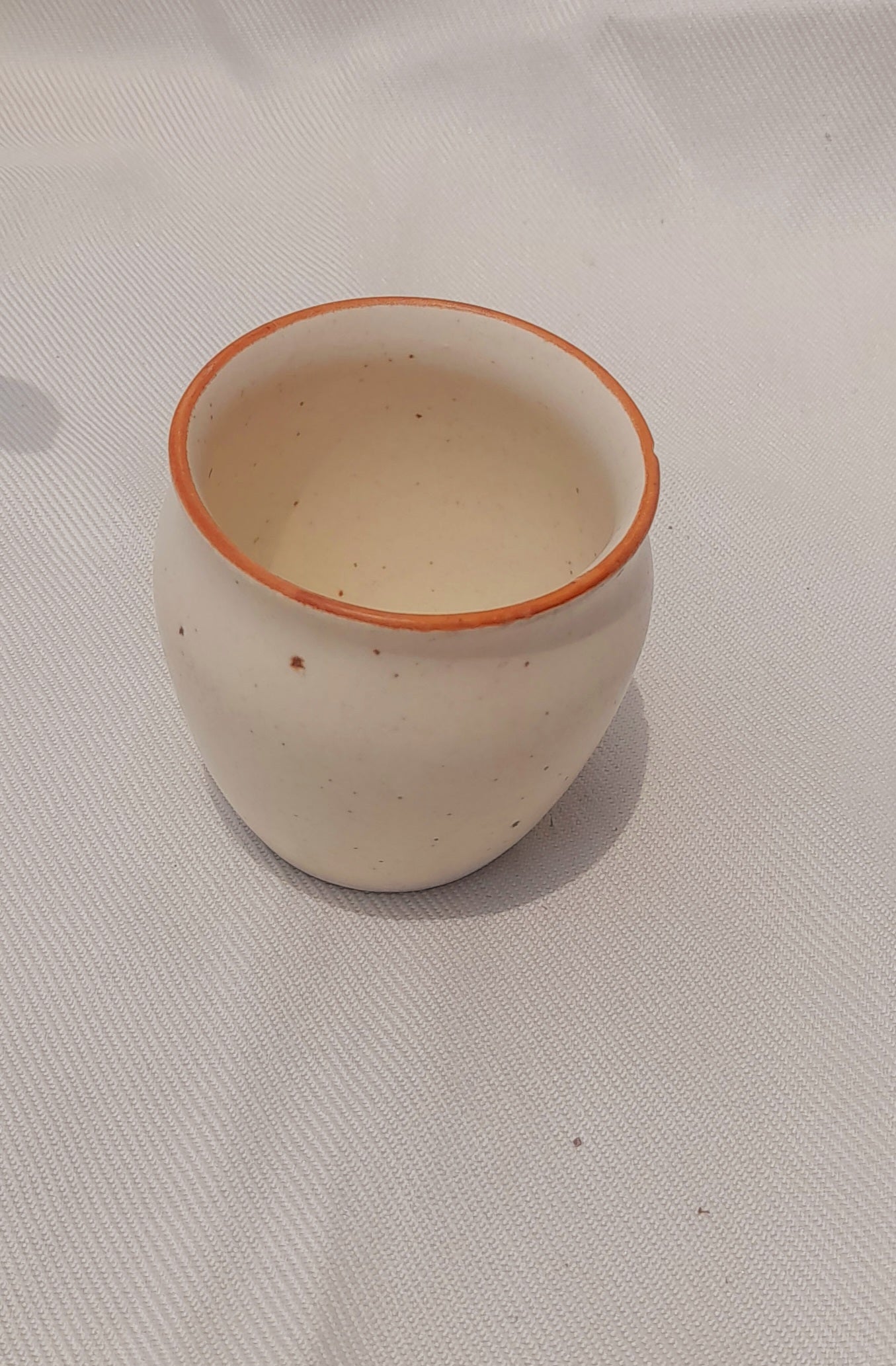 Rust Rimmed Speckled Ceramic Kulhad