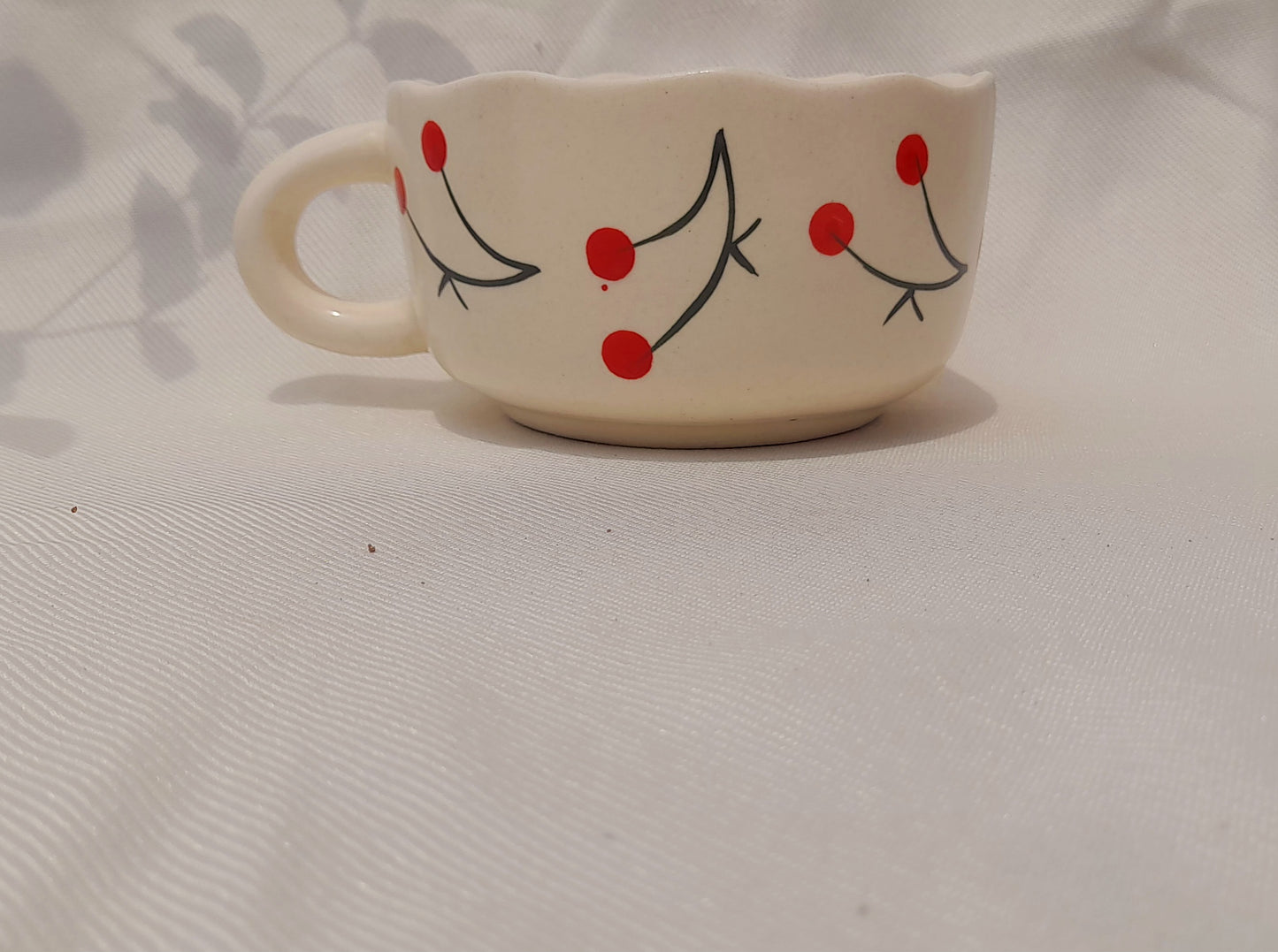 Soup Cup with Cherry Blossom Motif.1