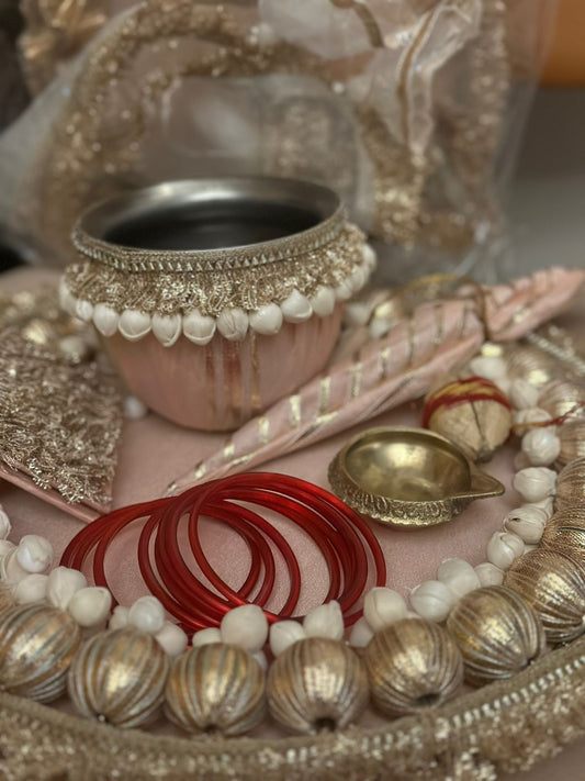 Adorable Karwa Chauth Gajra Thaali Collection 🌸 Handmade with Love
