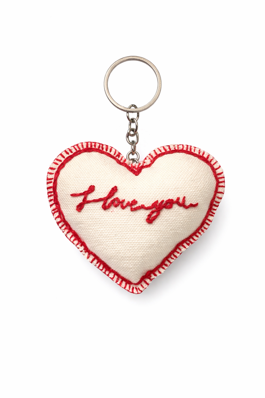 Heart key chain I love you