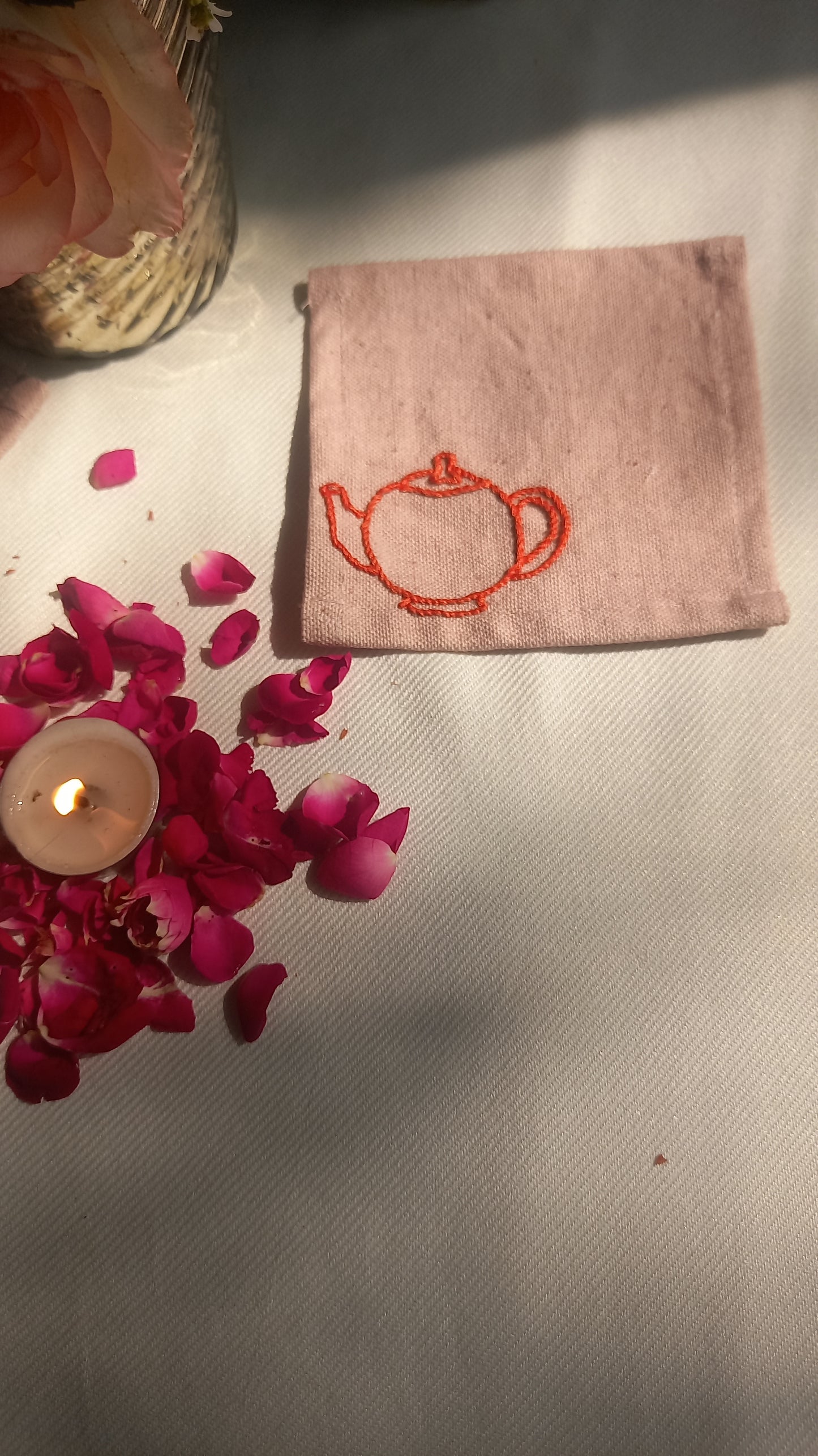 Kettle Designed - Hand Embroidered Coaster