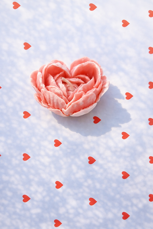 Flower Heart Scented Candle Pink