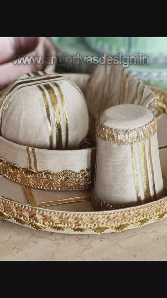 Adorable Karwa Chauth Thaali set 🌸 Handmade with Love With Cover