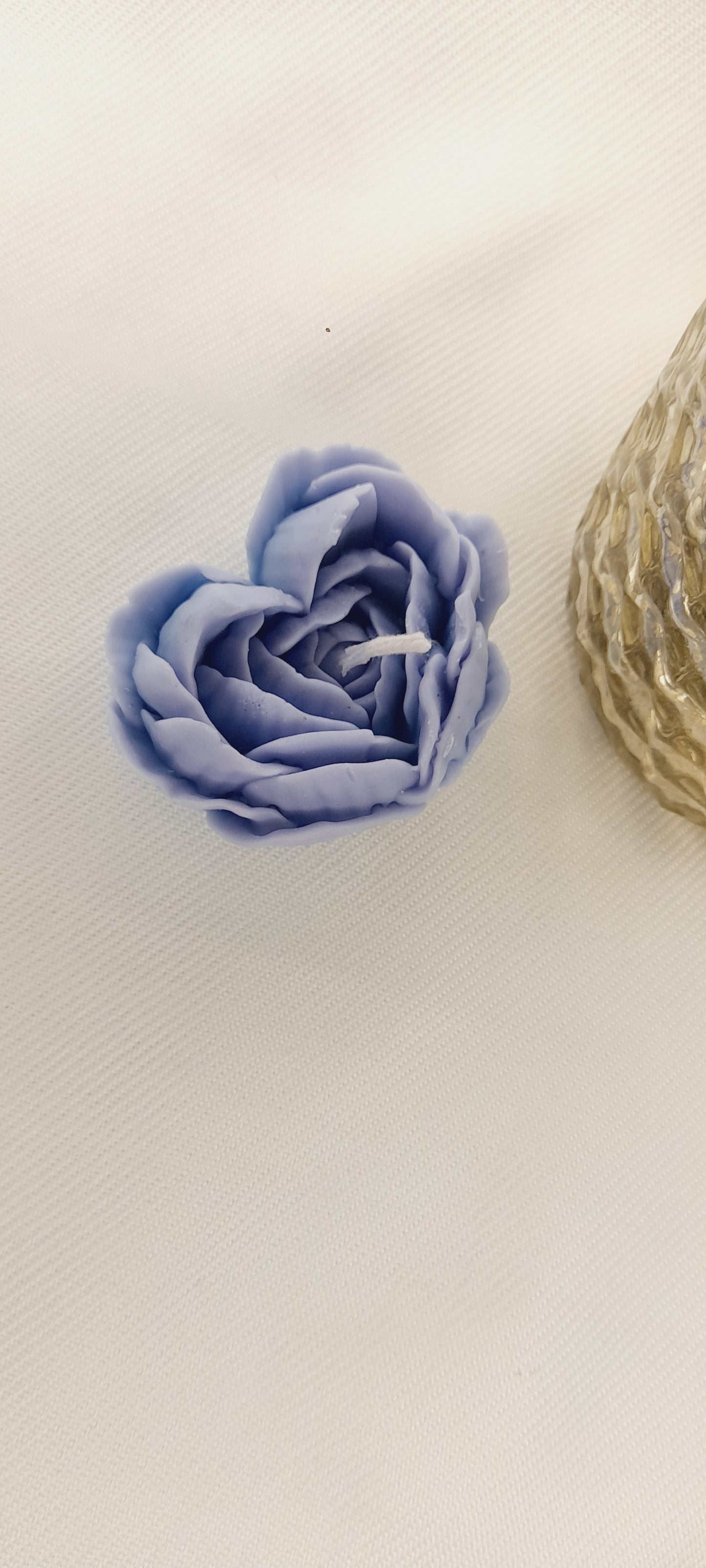 Handmade Blue Flower Heart Scented Candle