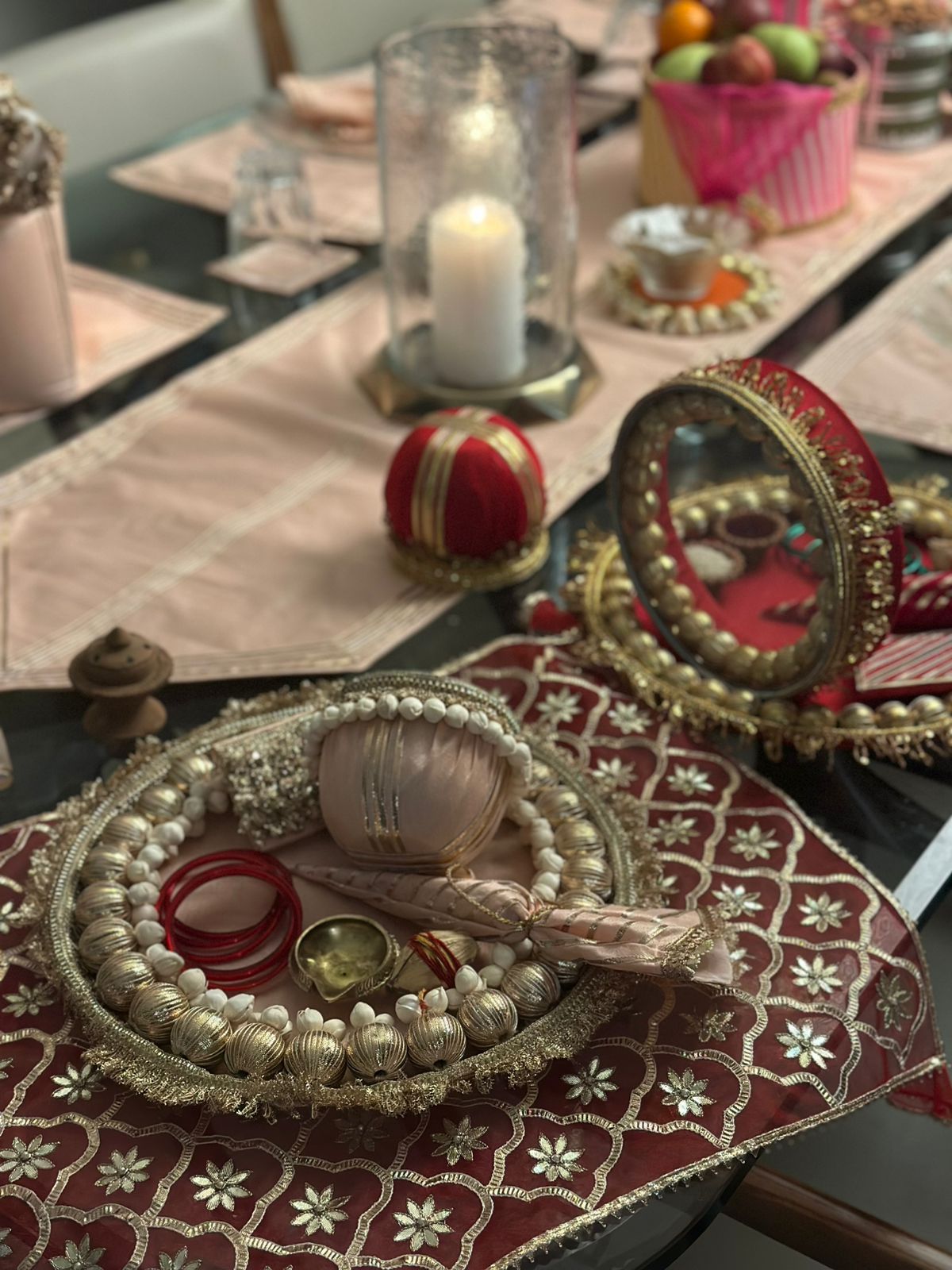 Adorable Karwa Chauth Gajra Thaali Collection 🌸 Handmade with Love