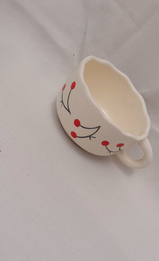 Soup Cup with Cherry Blossom Motif.2