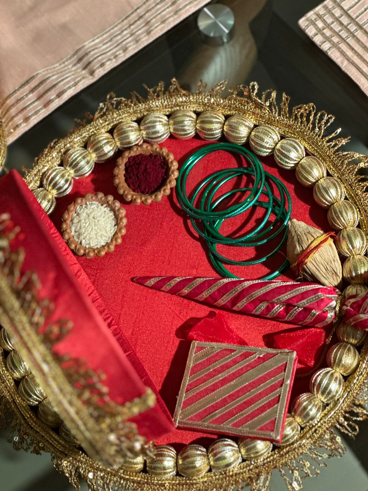 Adorable Karwa Chauth Gajra Thaali Collection 🌸 Handmade with Love