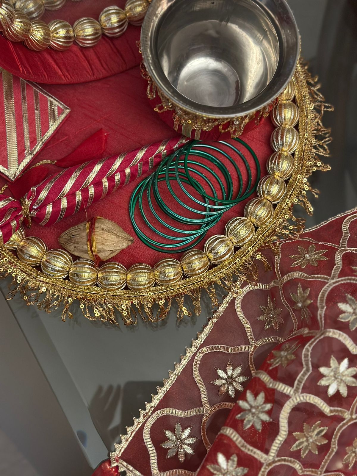 Adorable Karwa Chauth Gajra Thaali Collection 🌸 Handmade with Love