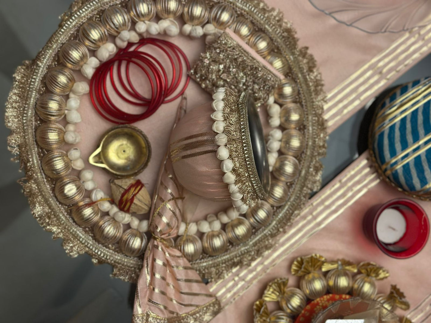 Adorable Karwa Chauth Gajra Thaali Collection 🌸 Handmade with Love