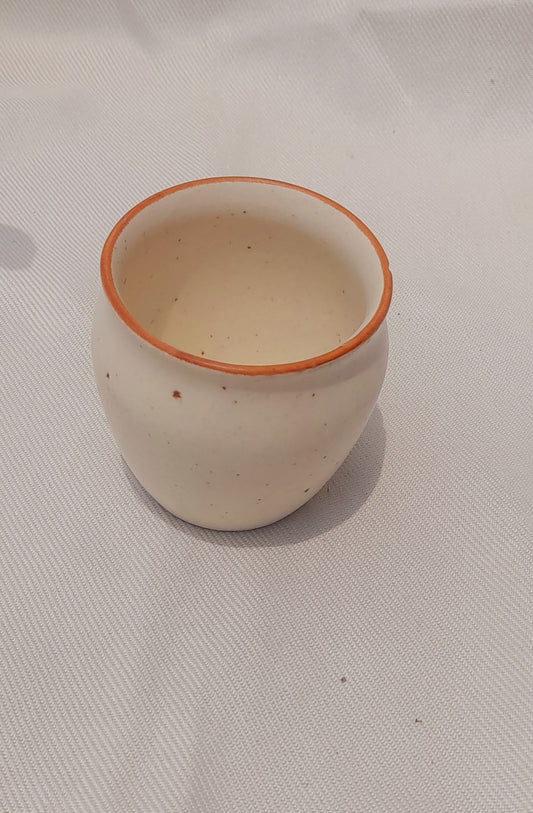Rust Rimmed Speckled Ceramic Kulhad