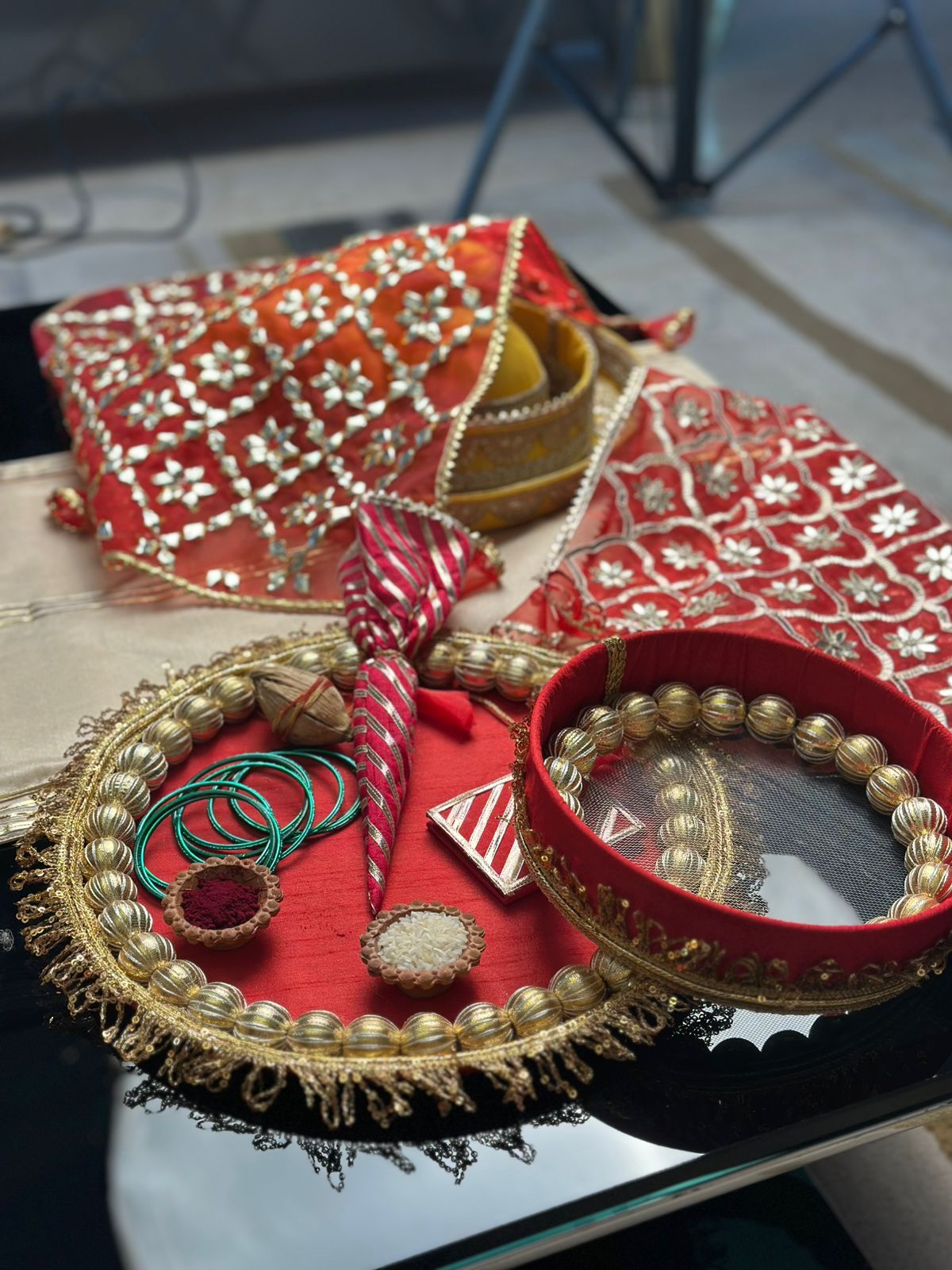 Adorable Karwa Chauth Gajra Thaali Collection 🌸 Handmade with Love