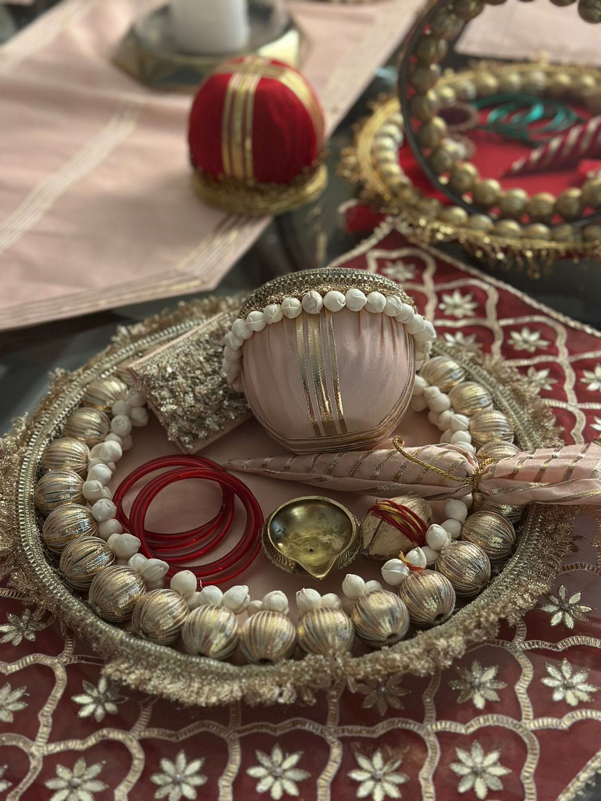 Adorable Karwa Chauth Gajra Thaali Collection 🌸 Handmade with Love